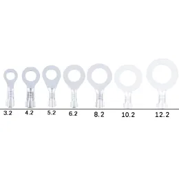 50 PCS/LOT O-Tip 2.5/3.2/4.2/5.2/6.2/8.2 Ek Soğuk Preslenmiş Araba Hoparlör Erkek Terminal Teneke Kaplama Cosse Electric Sertir