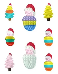 Brinquedos de Natal Push Bubble Sensory Toy Snowman Christmastree for Autism Special Needs Special