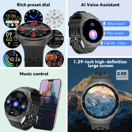 2023 Новое для Huawei Men Smart Watch Monitoring 1.39 HD AMOLED Bluetooth Call Smart Watch Men's 100+Спортивные режим часов
