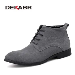 Botas dekabr Mades Men Boots Cow Suede Men