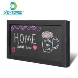 Scannen xindi Neues kleines magnetisches Holz -Blackboard für Notizen MDF Rahmen 15*30 cm Home Decorative Memo Chalk Board kostenloser Versand