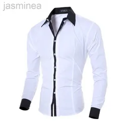 Koszule męskie męskie koszule Koszule długie rękawy Szczupłe białe koszule towarzyskie swobodny męski ubrania Biznes Camisa Masculina Chiled Shirt 2449