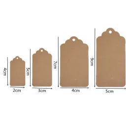 100pcs/lote kraft tags de presente de borda de casamento de borda de casamento diy tag preços de travessia hang tag etiquetels hang hang cartão