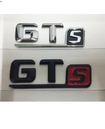 بالنسبة إلى Mercedes Benz AMG Chrome Black Red Letters GTS GTS GT S Car Trunk Lids Lip Front Pront Emblems Emblems Sticker Decal3730009