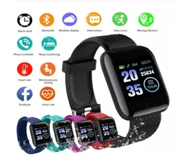 116 Plus Smart Watch 116Plus Multifunctional Sports Bracciale Smart Wristband IP67 Bit Bit orologi da polso digitale intelligente 1818322