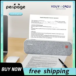 Принтеры Peripage A4 Mini Portable Printer Thermal Wireless HD Bluetooth Printer для мобильных чернил A4 Paper Printer Printer