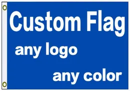 Direct Factory 90x150cm 3x5ft Custom Print Flag Banner med din logotypdesign Anpassad 100D Logo Flag Anpassad Flag3941059