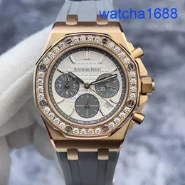 AP Tourbillon Wristwatch Royal Oak Series 26231OR Rose Gold Diamond Automatic Mechanical Womens Watch 37mm