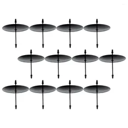 Titulares de vela 12 PCs Rack de bola delicada fixador fixador tealight stand rústico decoração de casamento bandejas de mesa doméstica comendo equipamento