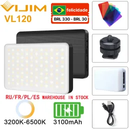 Złącza Vijim VL120 LED LIGIZA 32006500K Z DYFUSIREM RGB Efekt Camera światło Vlog wypełnij światło światła Lampa Studio Lampa oświetlenia