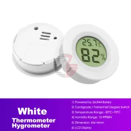 Mini Round LCD Digitales Thermometer Hygrometer -Temperaturfeuchtigkeitssensor Messgerät Wärmeleitdetektor Monitor für Kühlschrank