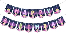 Party Decoration Movie Night Birthday Banner Theme Happy for Backyard Cinema Pipcorn 1º 2º 3º 3º