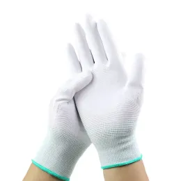 1Pair Antistatic Gloves Anti statische ESD Elektronisch -funktionierende PU beschichtete Palmfinger -PC -Antiskid zum Schutz