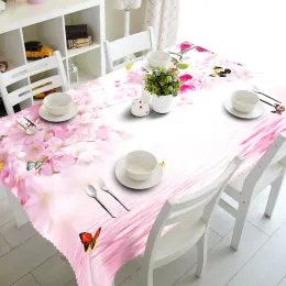 식물 스타일 꽃 무늬 꽃 패턴 꽃다발 조경 방수 직사각형 식탁보 생일 파티 디너 홈 장식