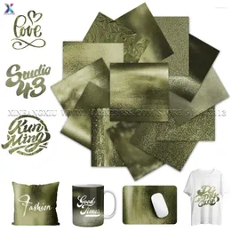 Window Stickers XFX Metal Infusible Transfer Ink 12x12 "Matt Green Sublimation Sheet For Cricut Joy Mug Heat Press T-shirts Pillow