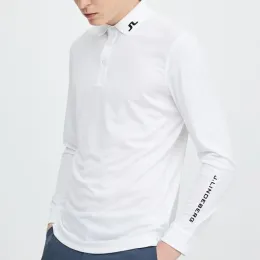 J Lindeberg 골프 의류 New Men Women Spring and Autumn Long-Sleeved Golf T-Shirt 및 통기성 골프 티셔츠 셔츠 -40