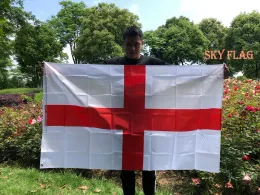 90x150cm İngiltere bayrağı 3x5 ft İngiltere ülke bayrağı St George English National Banner kapalı açık dekorasyon