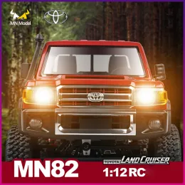 Newest MN82 RC CAR 1:12 Full Scale Pick Up Truck 2.4G 4WD Off-Road Crawler Car Controllable Headlights Remote Control Toys