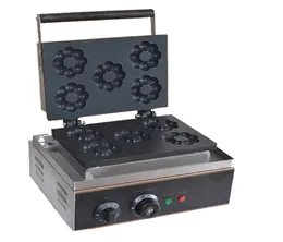 Kommerzieller neuer Typ Pflaumenblütengebäckmaschine 1550W Donut Maker Blumenform Waffelmaschine 5 Grids6661354