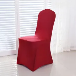 단색 의자 커버 스판덱스 슬립 커버 스트레치 웨딩 연회 파티 Reataurant Banquet Hotel Dining Chair Covers