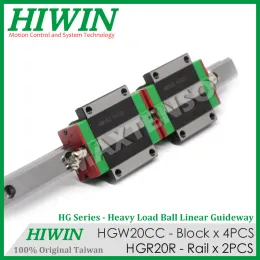 Oryginalny Hiwin Taiwan HGR20 Liniowy przewodnik 300 400 500 600 700 800 900 1000mm 1100 1200 1300 1400 1500 HGW20 cm3 Blok przewozu