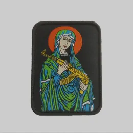 Blessed Virgin Mary Tactical Embroidered Patch Military Badges Holy Mother Applique Fabric Apparel Accessories For Clothes Bag