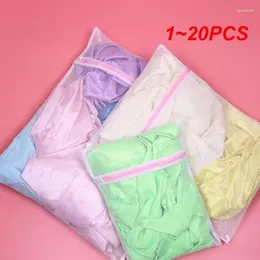Çamaşır çantaları 1-20pcs Zapped Yeniden Kullanılabilir Çamaşır Makinesi Giysisi Bakım Çantası Örgü Net Sütyen Çamaşırı iç çamaşırı