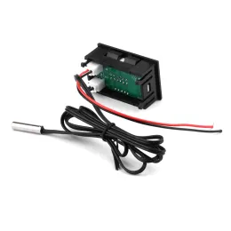 DC 4-28 V Voltmeter Thermometerspannung und Temperatur Echtzeit -Überwachung LED -Digitalanzeige mit NTC -Sondenkabel -50 ~ 125 ° C