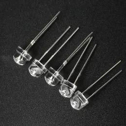 50st Straw Hat LED Diode 5mm Blue Green Red Yellow White Light Emitting Super Bright LED 5mm