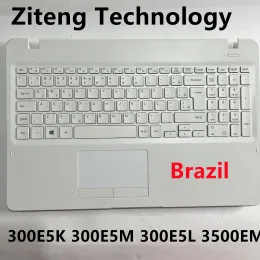 キーボードSAMSUNG NP 300E5K NP300E5K NP3500EM NP300E5L 300E5L 3500EL PALMREST上部カバーTouchPadの新しいBRブラジルキーボード