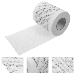 1 rullmusikanteckningar Toalettpapper Utskrift Toalettpapper Xmas Printing Tissue Roll Decoration