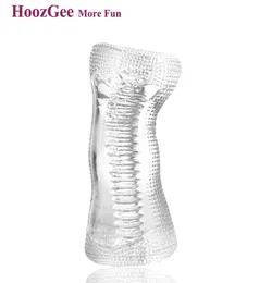 Hoozgee Classic Selling Masturbation Sex Products Silikon Transparent Vagina Pussy Masturbators for Man Adult Sex Toys 003 Y13000479