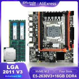 اللوحات الأم Envinda D4 X99 مجموعة الأم مع Intel Xeon E5 2630V3 LGA 20113 CPU 1*16GB PC4 RAM 2133 MHz DDR4 ذاكرة RAM REG ECC