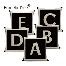 Pillow Letter Cobra de moda Casa decorativa Decorativa Vintage Sala de cama Sofá Linho preto cojin personalizado