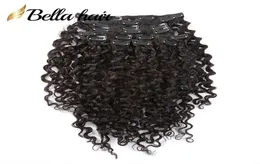 Clip Inon Human Hair Extensions Straight Hair webt den Körper lockiger Deep Wave Natural Black Jungfrau Doppelscheuchen 21clips 10pieces6702797