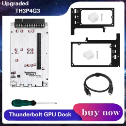 İstasyonlar Yükseltildi Th3P4G3 ThunderboltCompatable GPU ekran kartı dizüstü bilgisayar MacBook defter için harici grafik kartına PD 60W 40Gbps