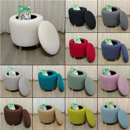 Coperture per sedie rotonde sgabello ottomana sgabello footlool stende apertura di poggiapiedi footres pouffe slipcover decorazioni per la casa