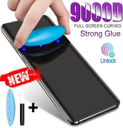 Samsung Galaxy S21 S22 Plus S10 S9 S8 Screen Protector S20 Ultra S10E S 9 8 Note 8 9 10 20 Protect6187357用のUV強化ガラス