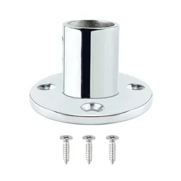 MARINE BOAT DURABLE SOLID SS 316 HAND RAIL FITTING ROUND BASE 7/8' or 1'