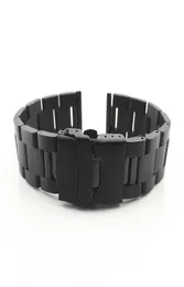 Uhren Bänder 20mm 22 mm 24 mm 26 mm 28mm 2 28mm Edelstahlgurt Doppel Sicherheitsschnalle Watchband -Tauch -Metallgürtel -Armband Accesso9404064