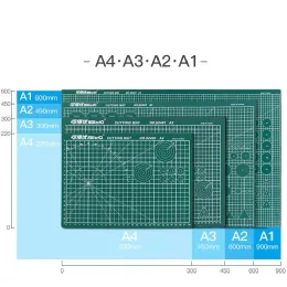 A4/A3/A2/A1 Übergroße doppelseitige Schneidematte Schneidebretttisch Matte Schnittpeller Desktop Office Manual Supplies