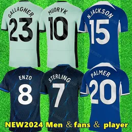 23 24 Nkunku Jackson CFC Jerseys de futebol 2023 2024 Caicedo DISASI ENZO FERNANDEZ Mudryk James Sterling Cucurella lava Palmer Chukwuemeka Camisa de futebol masculino crianças crianças