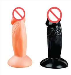 Мини -секс фаллоимитатор Dongs Женские мастурбаторы очень стимулирующие искусственный пенис с сильным всасывающим чашкой портативных фаллоимитаторов Dongs Sex Toys 8774942