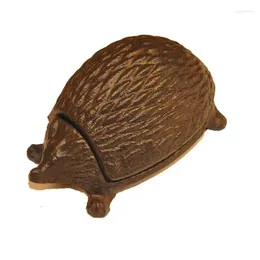 Dekorativa figurer Hårt gjutjärn Hedgehog Ware Key Box Jewelry Desktop Garden Livsmedel Hem Dekoration Tillbehör Modernt torn