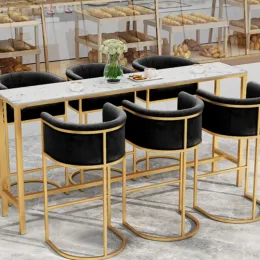 Bancos Nordic Hoker Bar Bancos Home Counter High Ergonomic Modern Irish Dining Chair Accent Cadeiras Bar Furniture XY50by