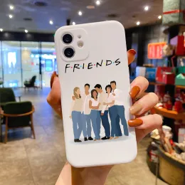 ТВ -шоу Friends Central Perk Square Liquid Silicone Chase для iPhone 14 11 12 13 Pro Max Mini XS XS XR 7 8 Plus Se Diy Cover