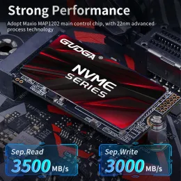 Drives GUDGA M2 NVME PCIE 3.0 X4 SSD 512GB 1TB 128 GB 256 GB SSD Dysk stałego stanu stałego 3500 MB/s Dysk twardy M.2 2242 dla pulpitu laptopowego