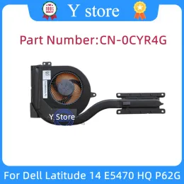 패드 Y 저장 새로운 오리지널 노트북 쿨러 Dell Latitude 14 E5470 HQ P62G 0CYR4G CYR4G 노트북 냉각 라디에이터에 적합합니다.