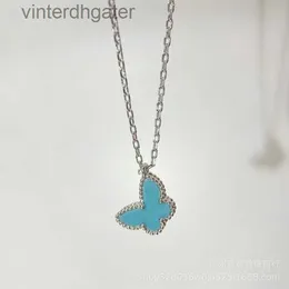 최고의 고급스러운 여성 디자이너 목걸이 하이 버전 Vancefe Butterfly Necklace Womens Shell Turquoise Pendant Rose Gold Designer 고품질 초커 목걸이