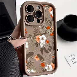 Liquid Silicone Case For Xiaomi Redmi Note 12 11 10 Pro 9 8 9s 10s 11s 11A 12C 9A 9C 9T POCO X5 C31 C55 M3 Retro Flower Cover